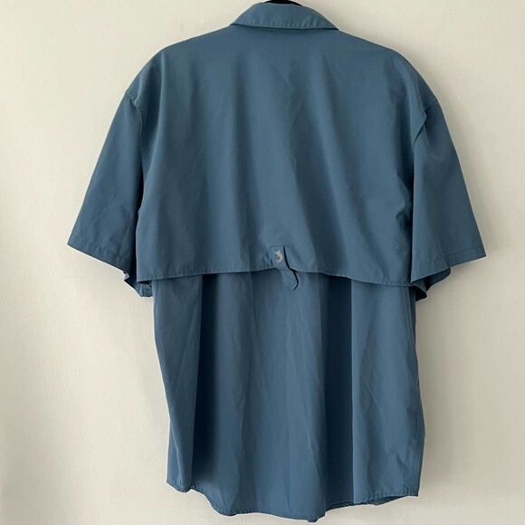 Reel Legends Blue Fishing Shirt Vented Back Short Sleeve Outdoor‎ Mens size L - Picture 2 of 4